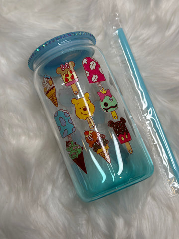 Cute Ice Creams Glass