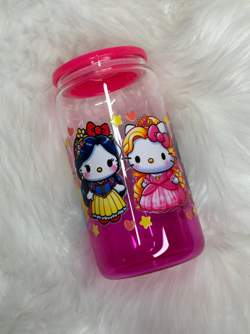 Kitty Dress Up Glass Can