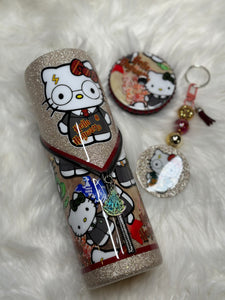 Wizard Cat Tumbler & Keychain Set
