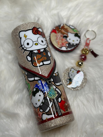 Wizard Cat Tumbler & Keychain Set
