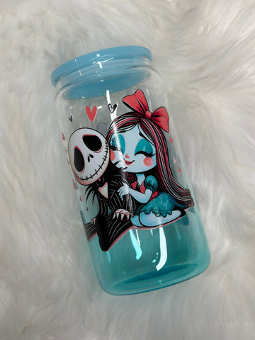 Spooky Couple Glass Can