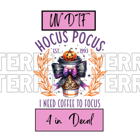 Need Coffee to Focus Decal