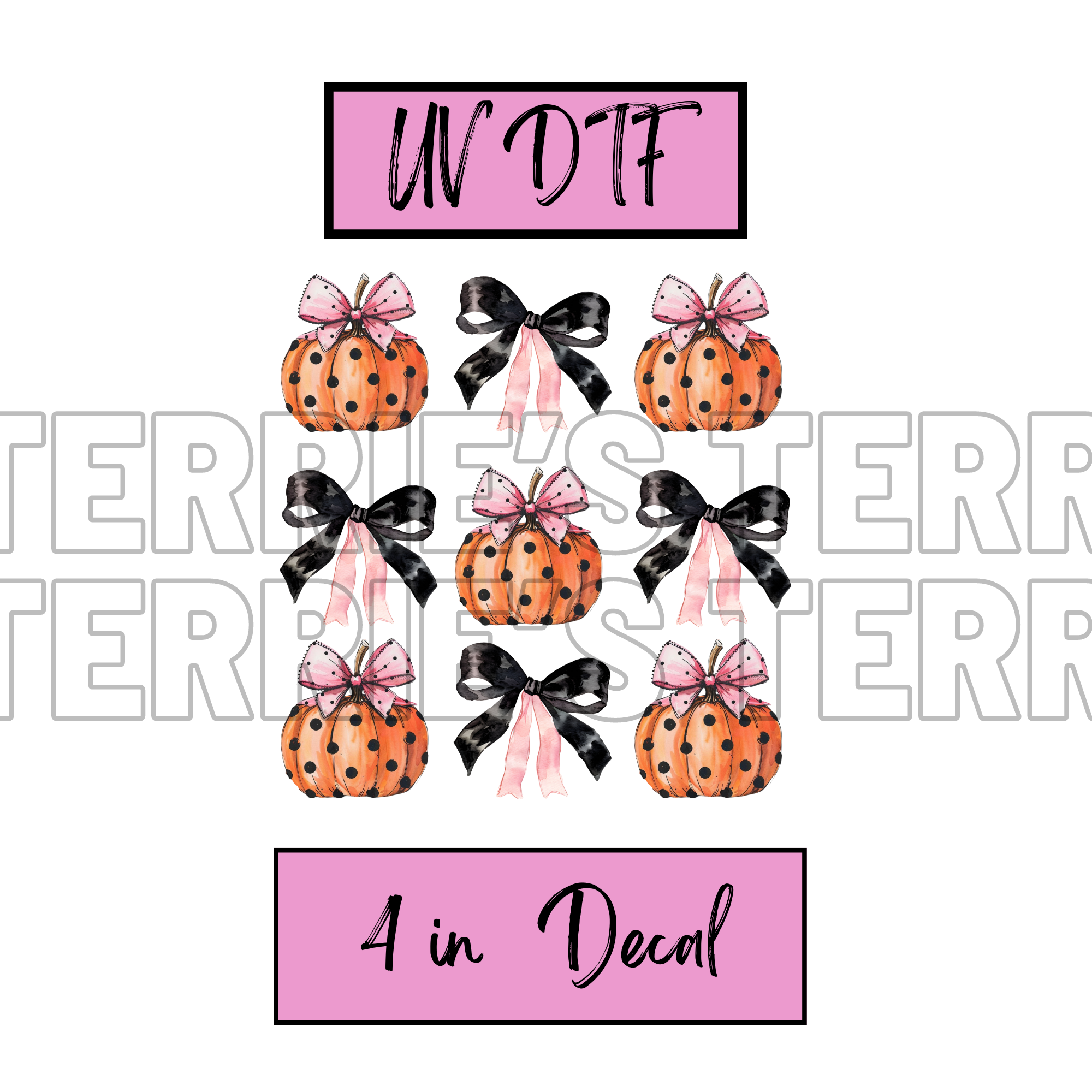 Pumpkins & Bows Decal