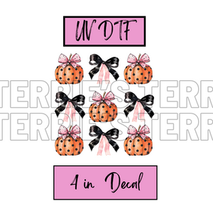 Pumpkins & Bows Decal