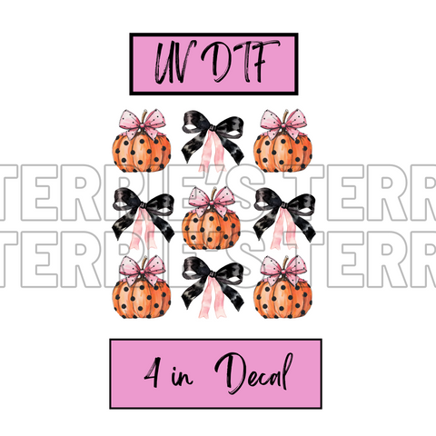 Pumpkins & Bows Decal