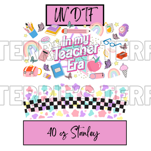 Teacher Era 2 piece UVDTF Wrap for Stanley & Dupe